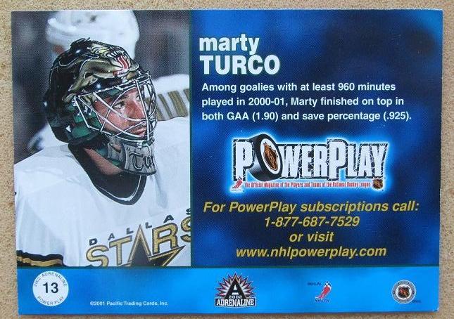НХЛ Марти Турко Даллас Старз № 13 1