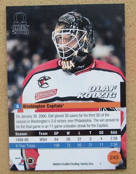 НХЛ Олаф Кольциг Вашингтон Кэпиталз № 243 1