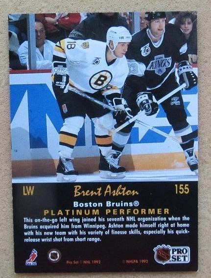 НХЛ Брент Аштон Бостон Брюинз № 155 1