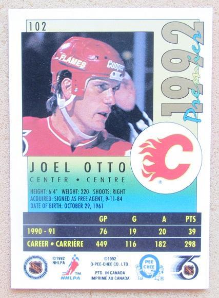 НХЛ Джоэль Отто Калгари Флэймз № 102 1