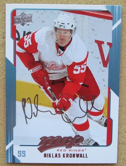НХЛ Никлас Крунвалль Детройт Ред Уингз № 101 автограф