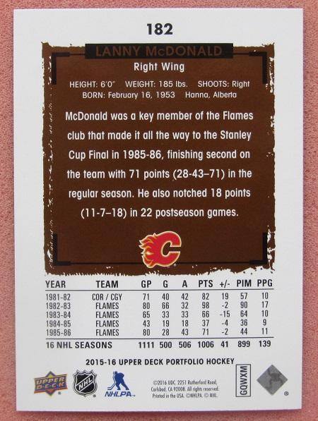 НХЛ Лэнни Макдональд Калгари Флэймз № 182 1