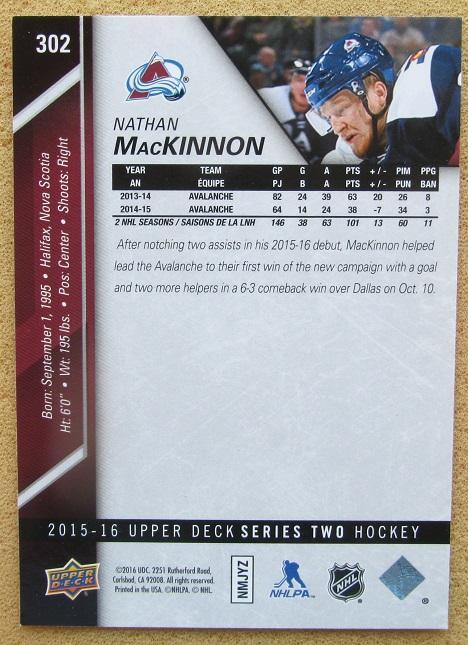 НХЛ Натан Маккиннон Колорадо Эвеланш № 302 1