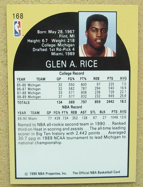 баскетбол НБА Глен Райс Майами Хит № 168 1