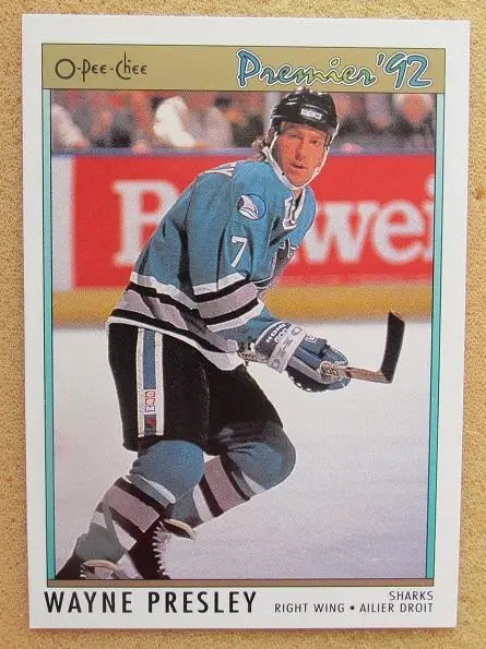 НХЛ Уэйн Пресли Сан-Хосе Шаркс № 89