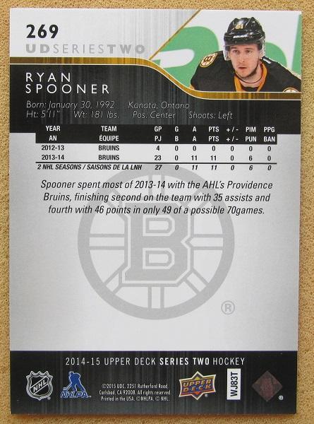 НХЛ Райан Спунер Бостон Брюинз № 269 1