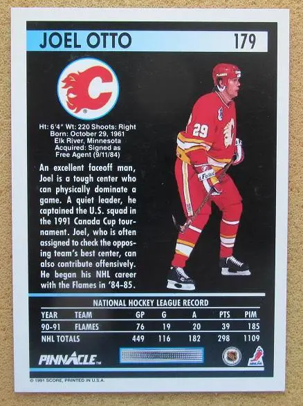 НХЛ Джоэль Отто Калгари Флэймз № 179 1