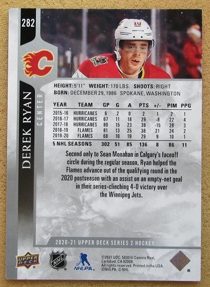 НХЛ Дерек Райан Калгари Флэймз № 282 1
