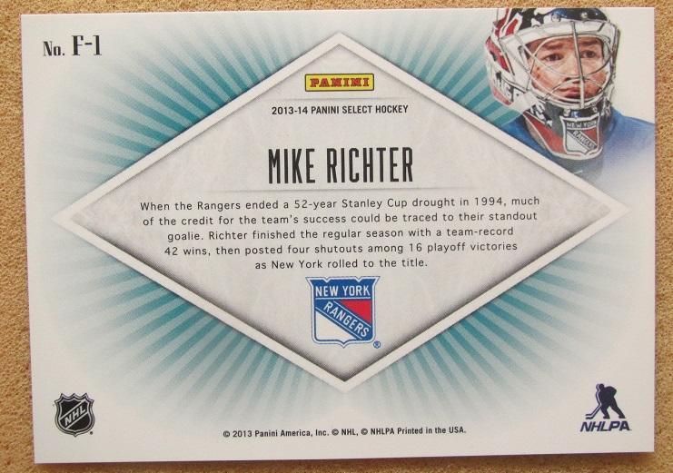 НХЛ Майк Рихтер Нью-Йорк Рейнджерс № F - 1 1