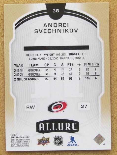 НХЛ Андрей Свешников Каролина Харрикейнз № 38 1