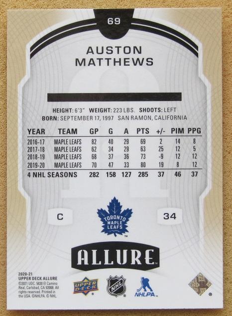 НХЛ Остон Мэттьюс Торонто Мэйпл Лифс № 69 1