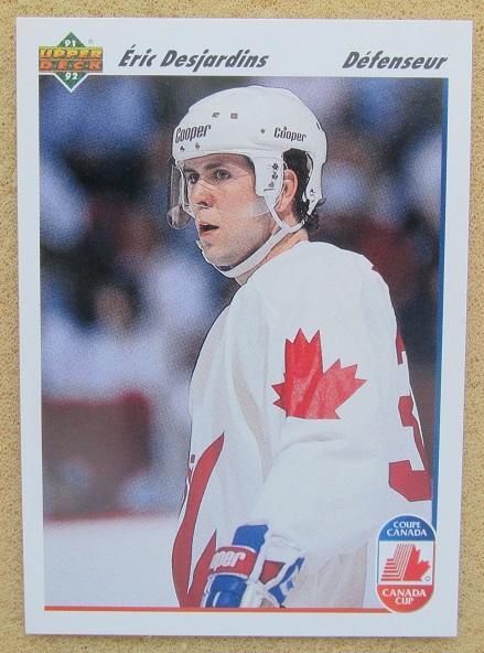 НХЛ Эрик Дежарден Канада № 504 Кубок Канады 1991