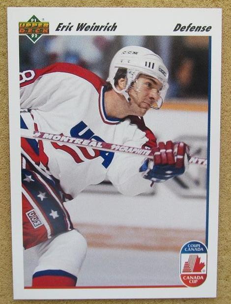 НХЛ Эрик Уайнрич США № 509 Кубок Канады 1991
