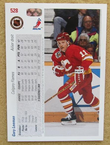 НХЛ Гари Лееман Калгари Флэймз № 528 1