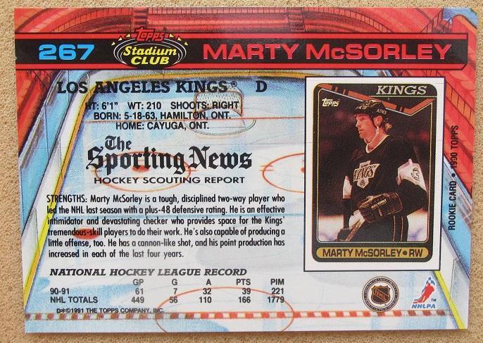 НХЛ Марти Максорли Лос-Анжелес Кингз № 267 1