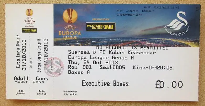 Суонси Сити Уэльс - Кубань Краснодар 24.10.2013 Лига Европы