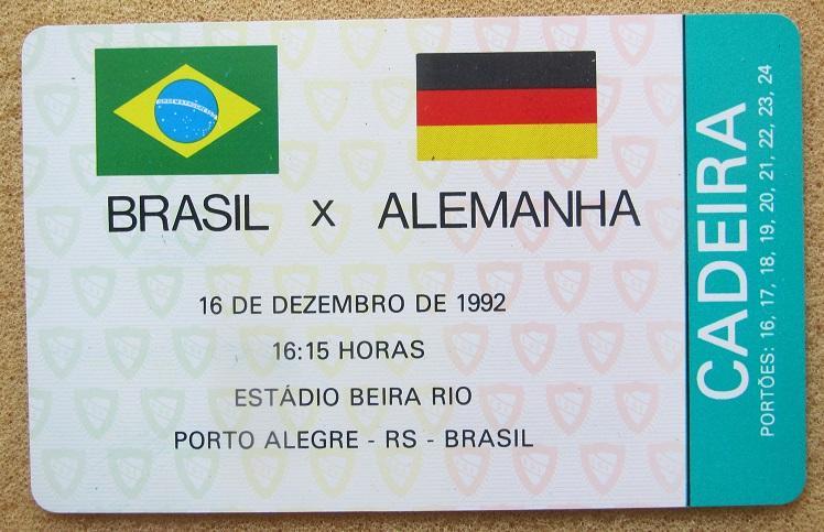 Бразилия - Германия 16.12.1992