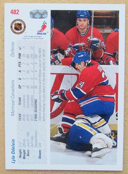 НХЛ Лайл Оделайн Монреаль Канадиенс № 482 1