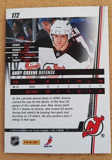 НХЛ Энди Грин Нью-Джерси Дэвилз № 172 1