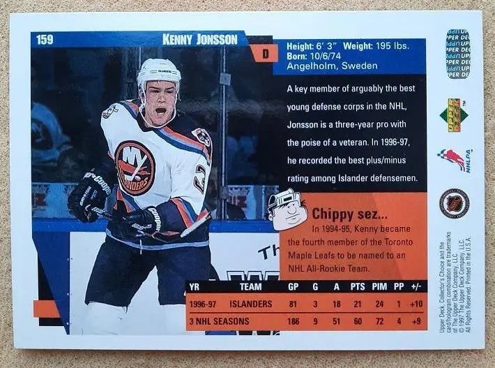 НХЛ Кенни Джонсон Нью-Йорк Айлендерс № 159 1