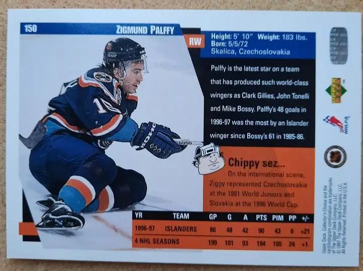 НХЛ Жигмунд Палффи Нью-Йорк Айлендерс № 150 1