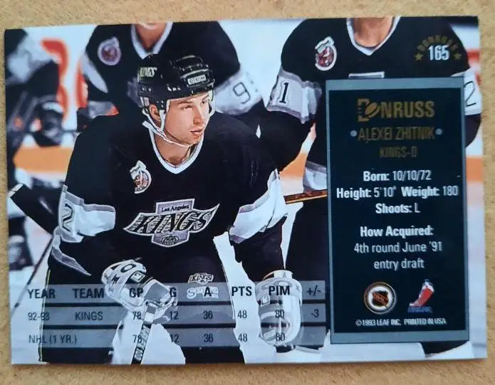 НХЛ Алексей Житник Лос-Анжелес Кингз Сокол Киев ЦСКА Динамо Москва Ак Барс № 165 1