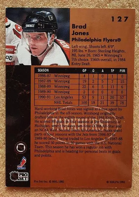 НХЛ Брэд Джонс Филадельфия Флайерз № 127 1