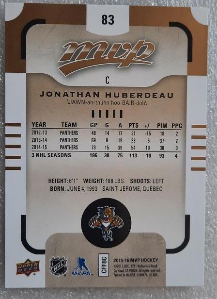 НХЛ Джонатан Юбердо Флорида Пантерз № 83 1