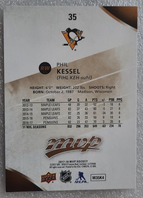 НХЛ Фил Кессел Питтсбург Пингвинз № 35 1