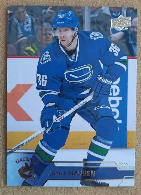 НХЛ Янник Хансен Ванкувер Кэнакс № 182
