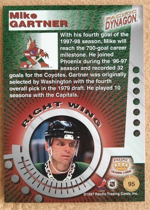 НХЛ Майк Гартнер Финикс Койотис № 95 ред 1