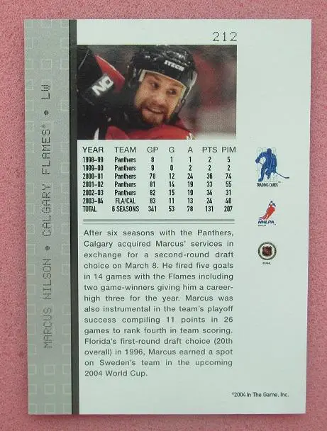 НХЛ Маркус Нильсон Калгари Флэймз № 212 1