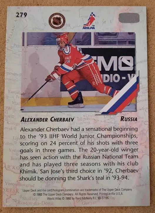НХЛ Александр Чербаев Россия № 279 1