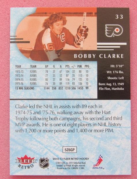 НХЛ Бобби Кларк Филадельфия Флайерз № 33 1