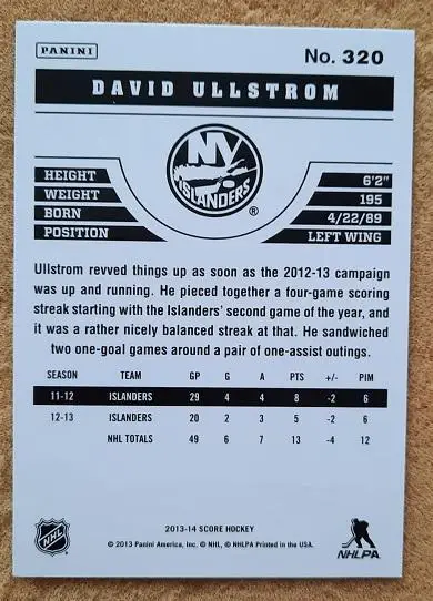 НХЛ Давид Улльстрём Нью-Йорк Айлендерс Ярославль Череповец Новосибирск Минск 320 1