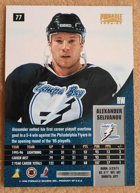 НХЛ Александр Селиванов Тампа Бэй Лайтнинг Спартак Москва № 77 1