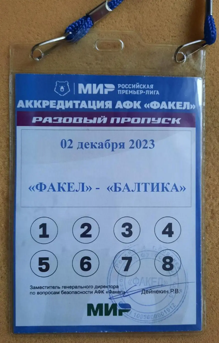 Факел Воронеж - Балтика Калининград 02.12.2023