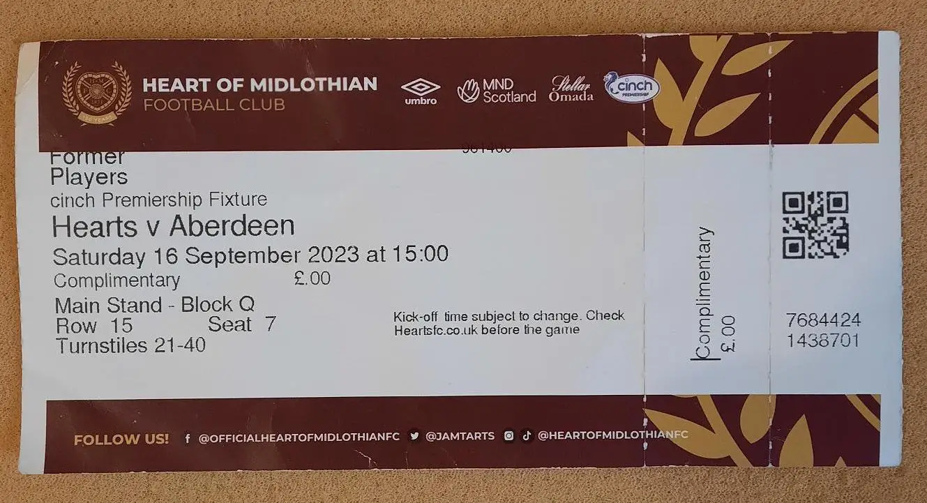 билет Хартс - Абердин 16.09.2023 Шотландия