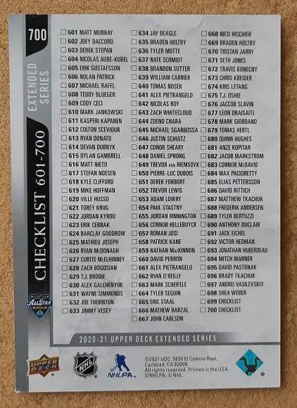 НХЛ Коннор Макдэвид Леон Драйзайтль Эдмонтон Ойлерз № 700 чек 1