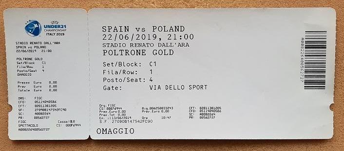 Испания - Польша 22.06.2019 чемпионат Европы Ю-21 финал