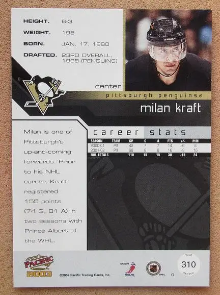 НХЛ Милан Крафт Питтсбург Пингвинз № 310 1