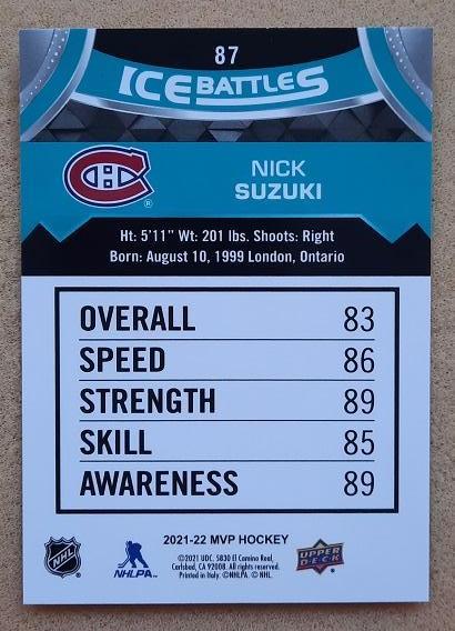 НХЛ Ник Сузуки Монреаль Канадиенс № 87 айс 1