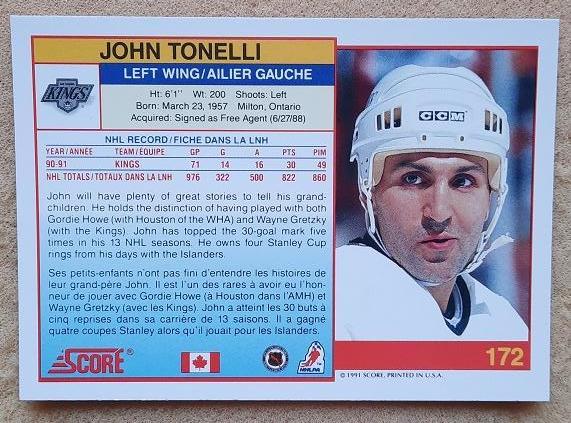 НХЛ Джон Тонелли Лос-Анжелес Кингз № 172 кан 1