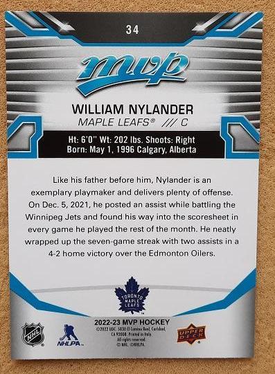 НХЛ Вильям Нюландер Торонто Мэйпл Лифс № 34 1