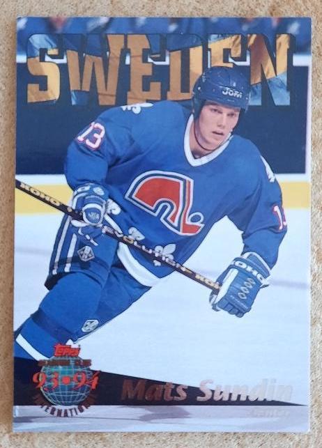НХЛ Матс Сундин Квебек Нордикс № 425