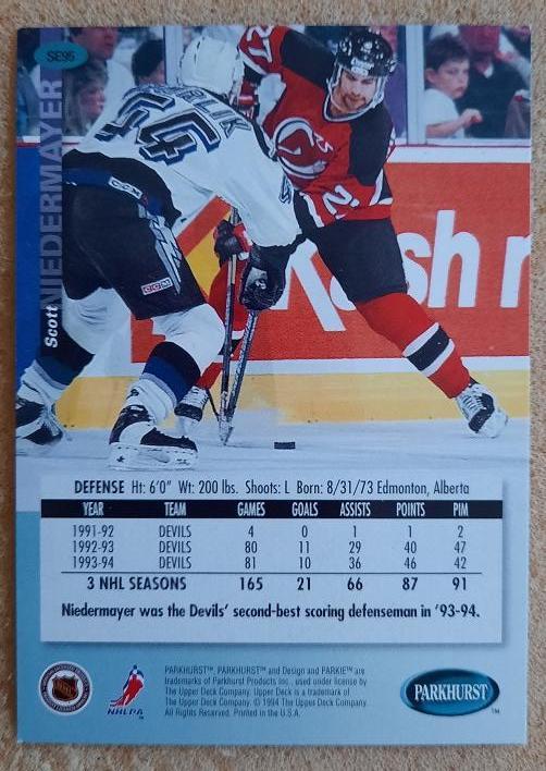 НХЛ Скотт Нидермайер Нью-Джерси Дэвилз № SE 95 1