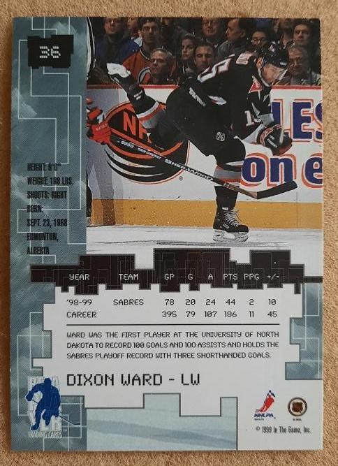 НХЛ Диксон Уорд Баффало Сейбрз № 36 1