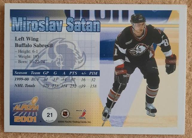 НХЛ Мирослав Сатан Баффало Сейбрз № 21 1