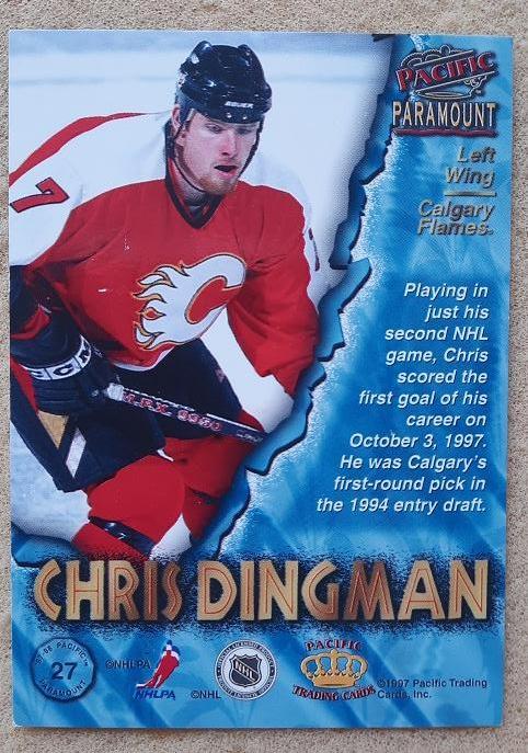 НХЛ Крис Дингман Калгари Флэймз № 27 1