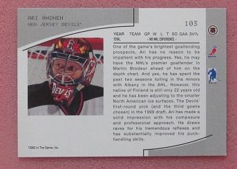 НХЛ Ари Ахонен Нью-Джерси Дэвилз № 103 1